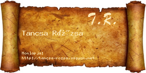 Tancsa Rózsa névjegykártya